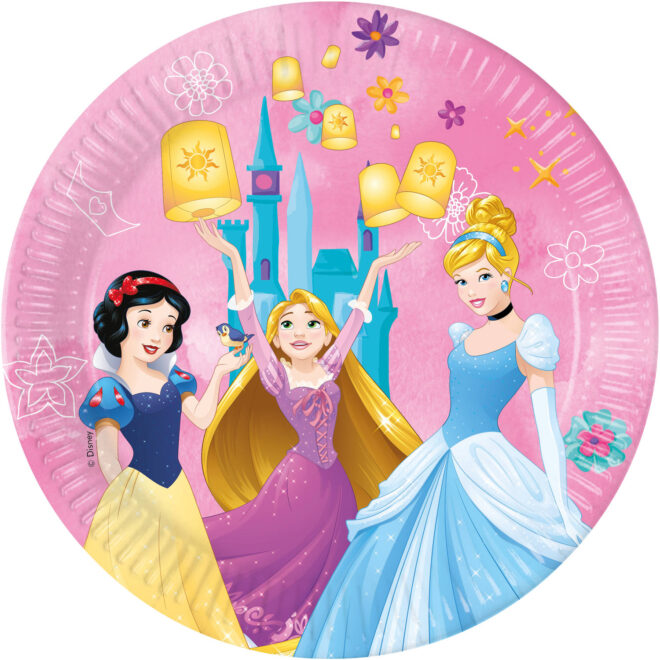 Prinsessen borden Disney - 8 stuks