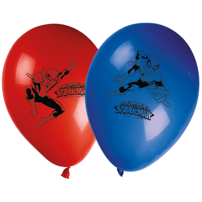 Spiderman latex ballonnen (28cm) - 8 stuks