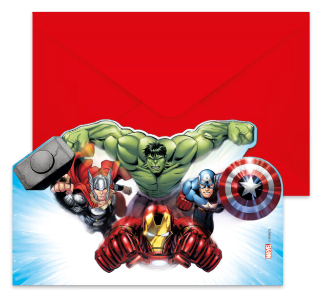 Avengers Infinity Stones uitnodigingen - 6 stuks