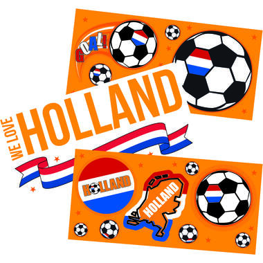 Raamstickers Voetbal Holland