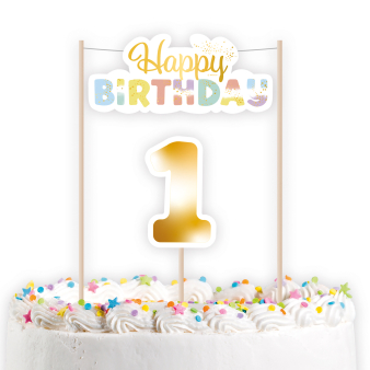 1sth Birthday Rainbow taartdeco