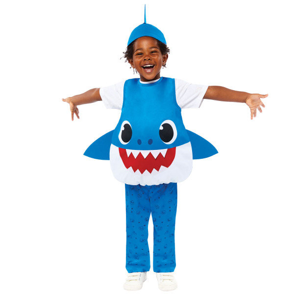 Baby Shark Kostuum - Daddy Shark Blauw