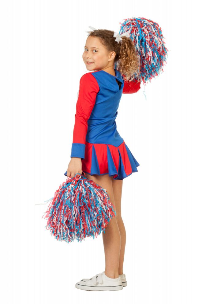 Cheerleader Meisjeskostuum - Rood-Wit-Blauw
