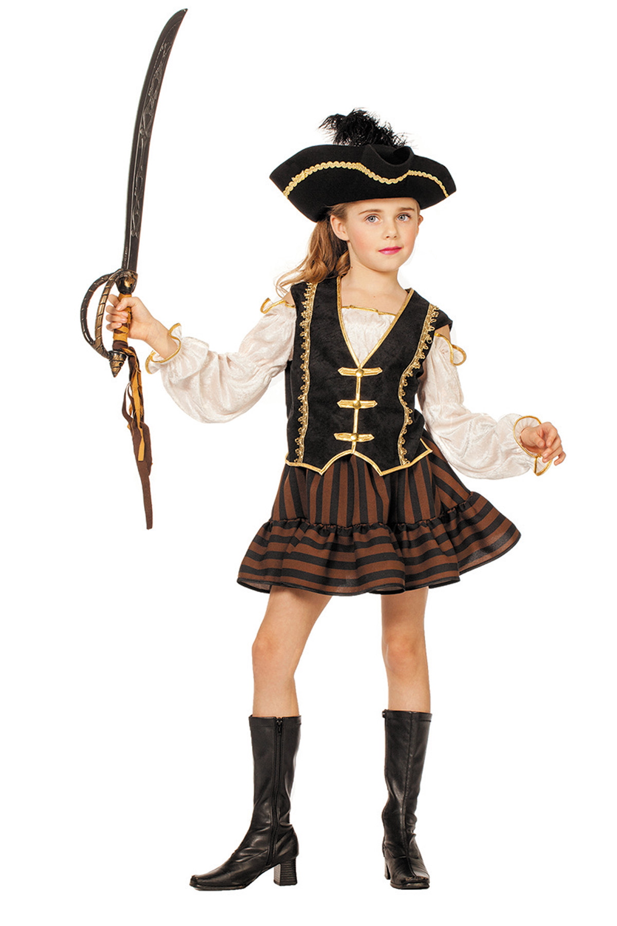 mode Baan werk Bruine Piraat Meisje - Feesthuis