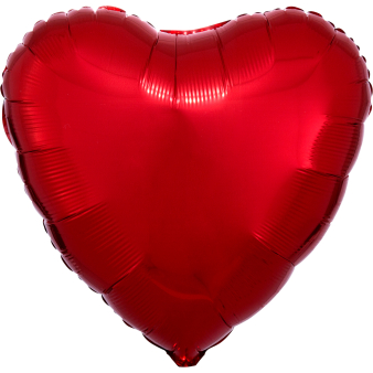 Harten folieballon (43cm) - Rood