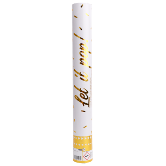 Confettishooter (40cm) rechthoekige confetti - Goud