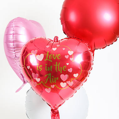 Folieballon Rood Hart - Love is in the Air (45cm)