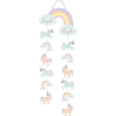 Unicorns & Rainbows Hangdecoratie - 30x85cm