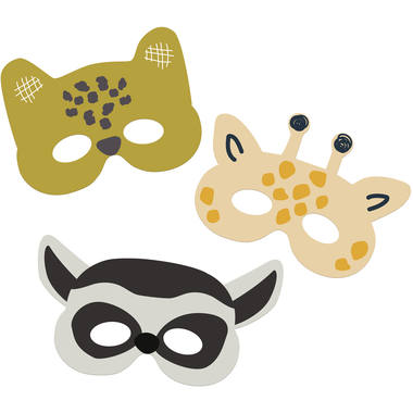 Zoo Party Maskers - 6 stuks