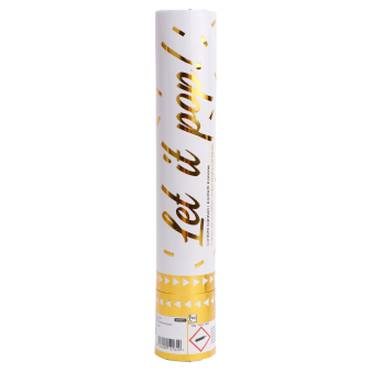 Confettishooter (28cm) rechthoekige confetti - Goud