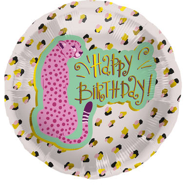Folieballon Happy Birthday Panter (45cm)