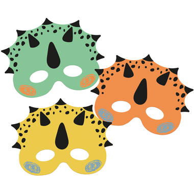 Dino Roars Maskers - 6 stuks