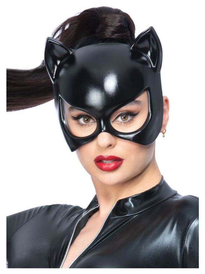 Fever Katten masker - Zwart glimmend