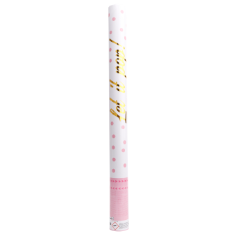 Confettishooter (60cm) rechthoekige confetti - Roze