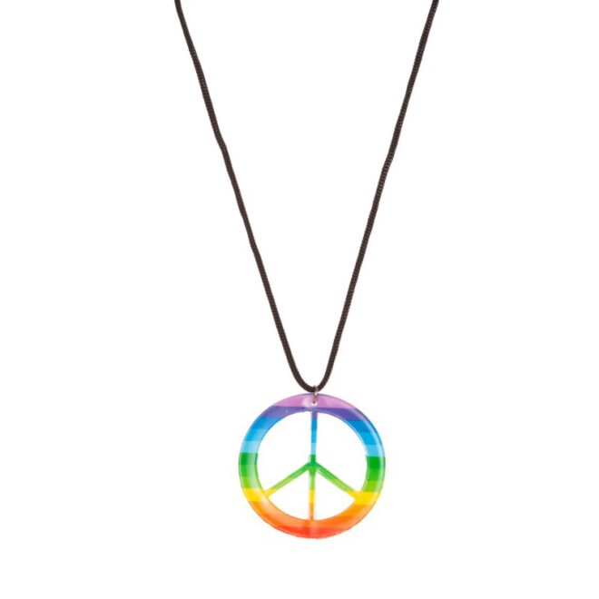 Peace-teken ketting Multi Color