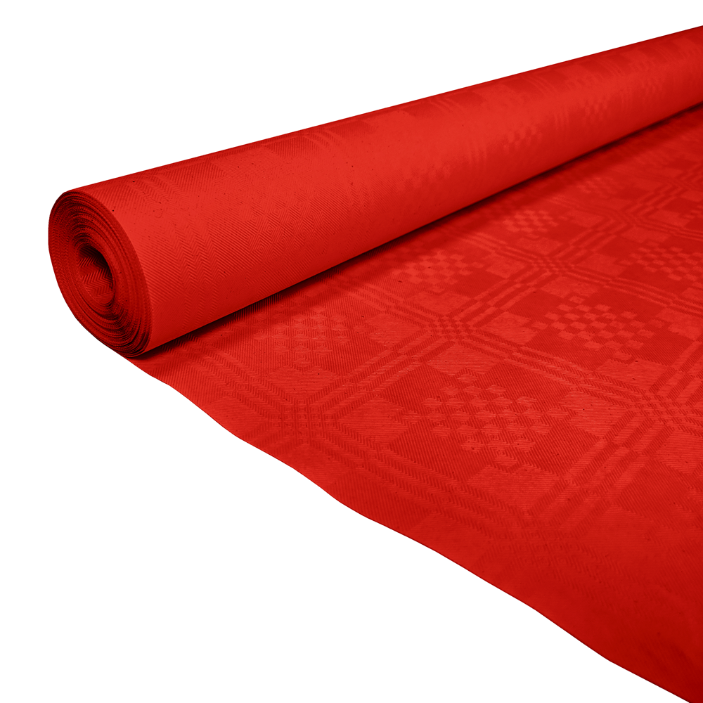 Mm Waardig ontsnappen Papieren Tafelkleed rood op rol 1,19 x 8m - Feesthuis