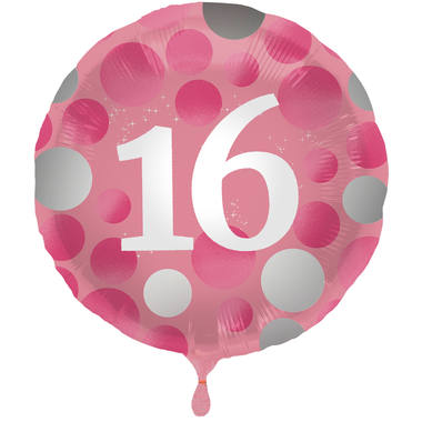 Folieballon Glossy Pink 16 - 45cm