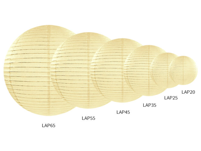 Papieren Lampion (25cm) - Crème