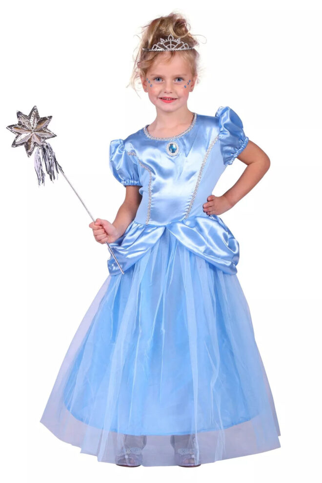 Kostuum Prinses "Royal" Blauw Kind