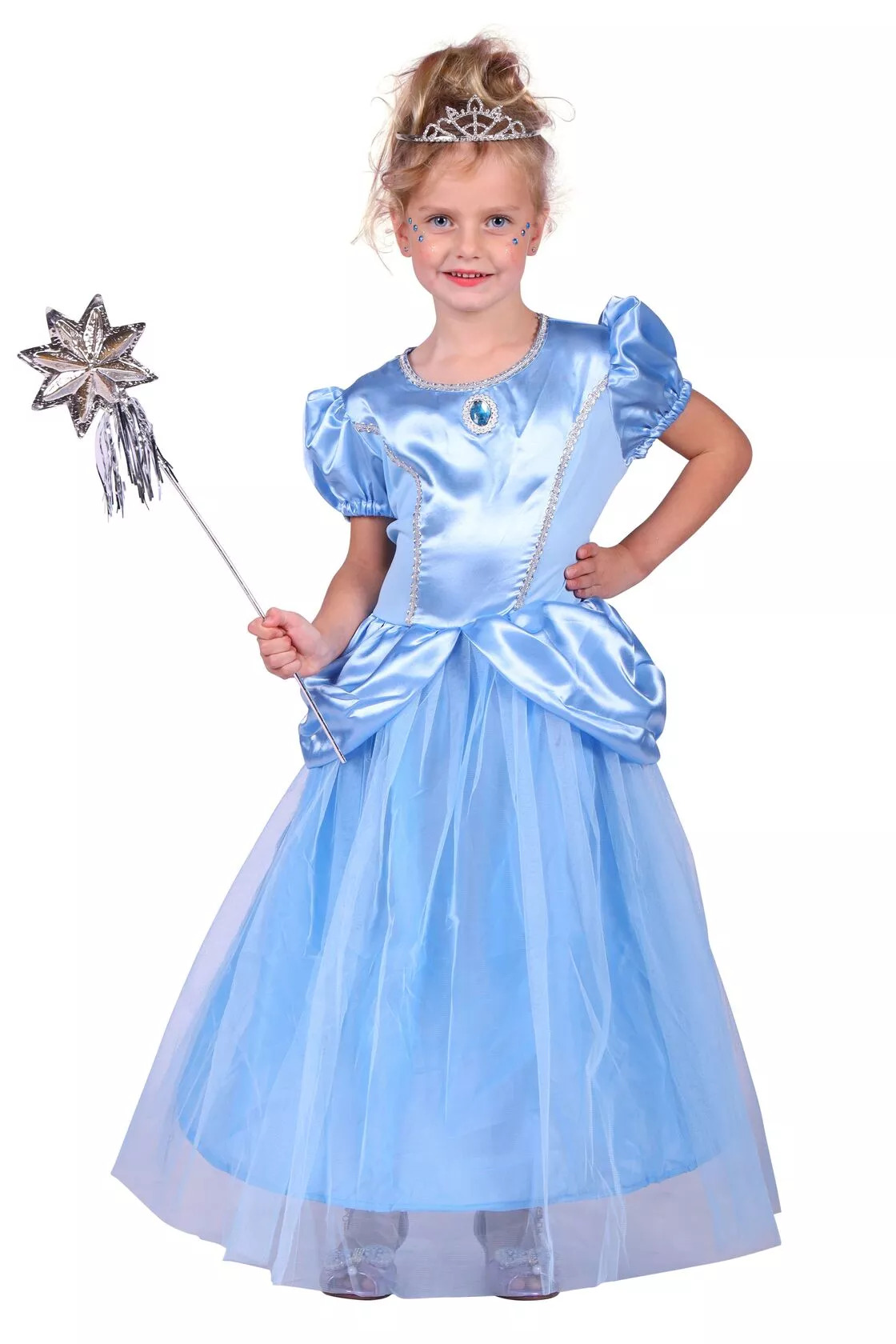 cijfer Chemicus Stun Kostuum Prinses "Royal" Blauw Kind - Feesthuis