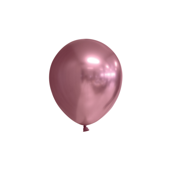 Latex ballonnen mirror roze (5" - 13cm) - 100 stuks