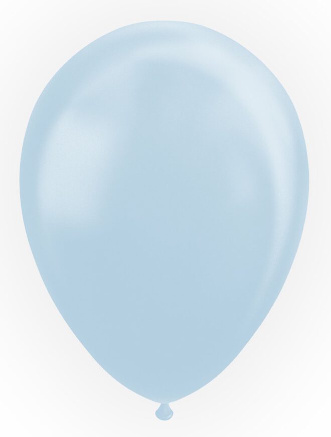 Latex ballonnen parelmoerlicht blauw (31cm) - 10 stuks