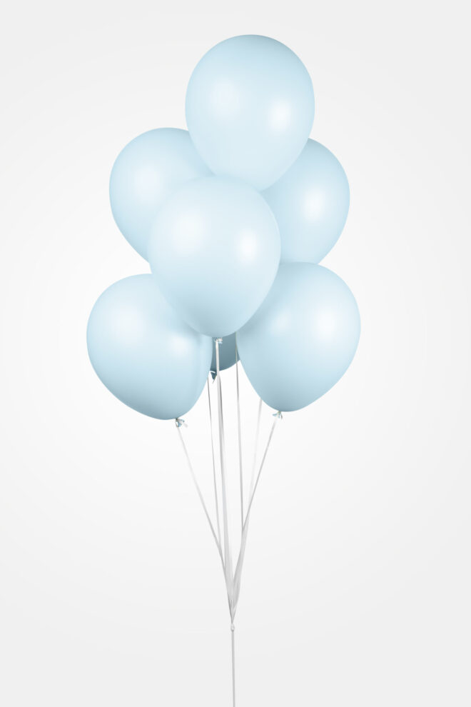 Latex ballonnen macaron blauw (31cm) - 25 stuks