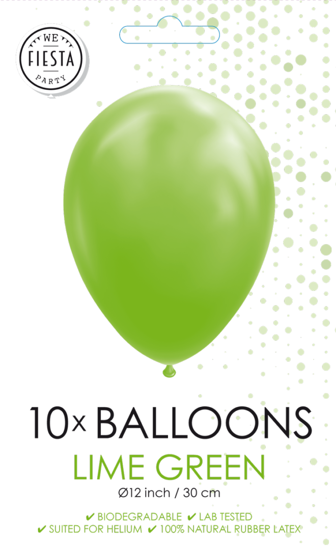 Latex ballonnen lime groen (31cm) - 10 stuks