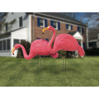 2 Flamingo Tuindeco´s / 54 x 43cm