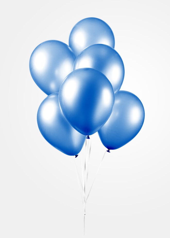 Latex ballonnen metallic blauw (31cm) - 25 stuks