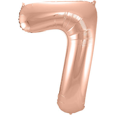 Grote folie ballon cijfer 7 (86cm) - Rosé goud