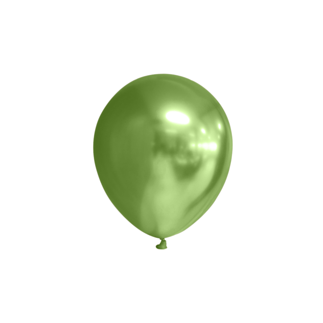 Latex ballonnen mirror licht groen (5" - 13cm) - 100 stuks