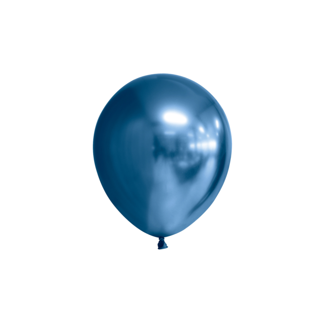 Latex ballonnen mirror blauw (5" - 13cm) - 100 stuks