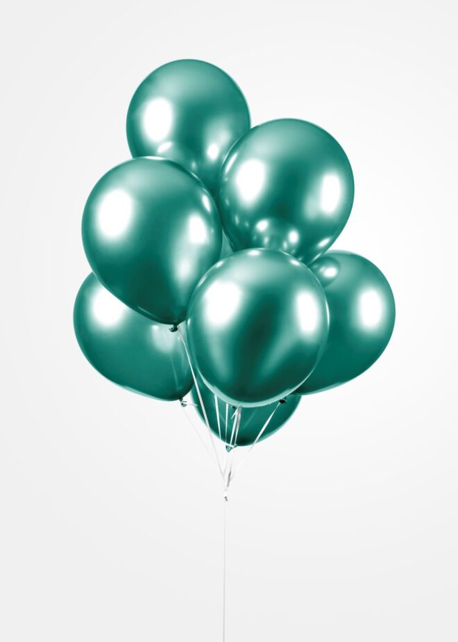 Latex ballonnen mirror groen (31cm) - 10 stuks