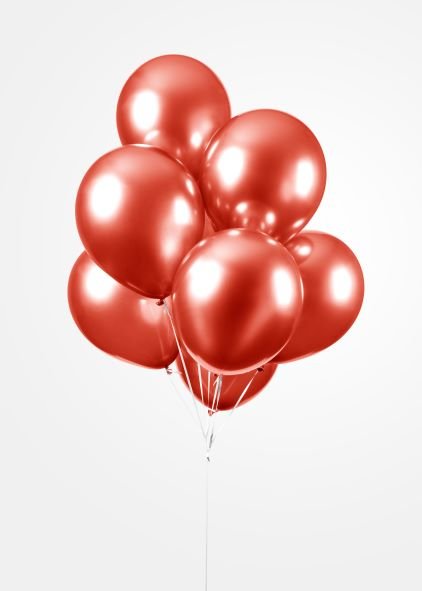 Latex ballonnen mirror rood (31cm) - 10 stuks