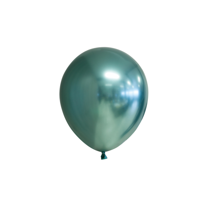 Latex ballonnen mirror groen (5" - 13cm) - 100 stuks