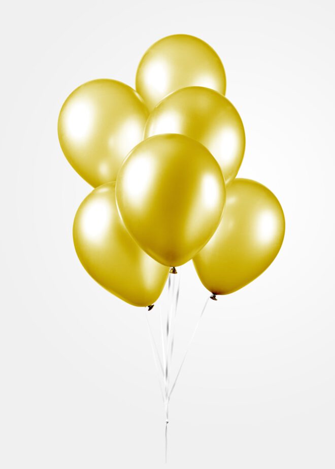 Latex ballonnen parelmoer geel (31cm) - 10 stuks