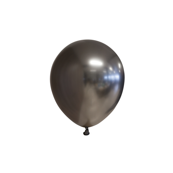 Latex ballonnen mirror space grijs (5" - 13cm) - 100 stuks