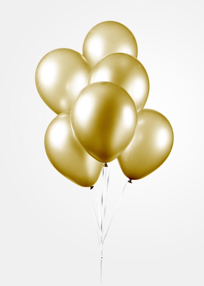 Latex ballonnen metallic goud (31cm) - 10 stuks