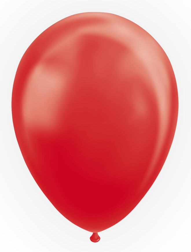 Latex ballonnen metallic rood (31cm) - 25 stuks