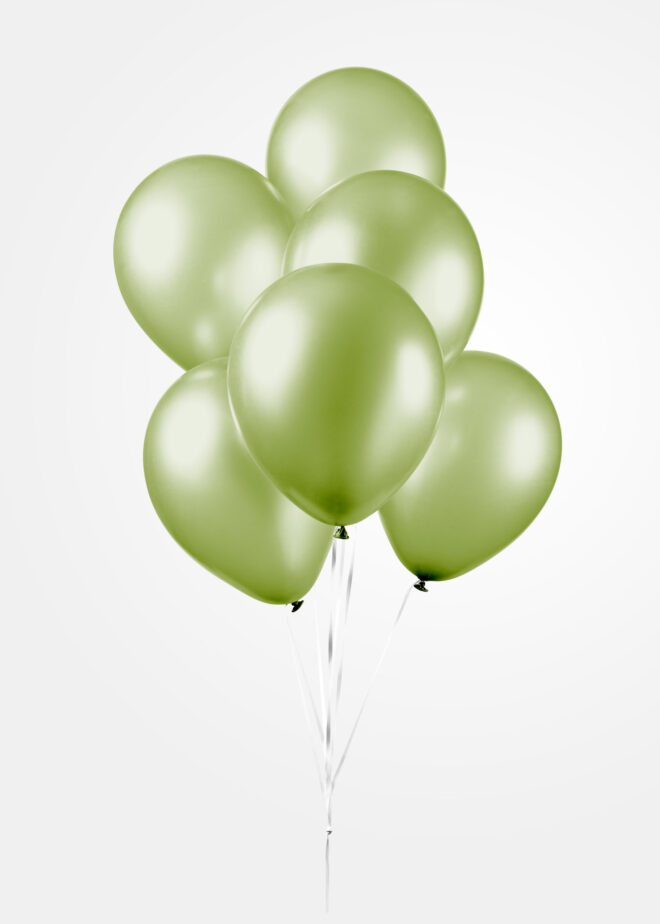 Latex ballonnen metallic groen (31cm) - 25 stuks