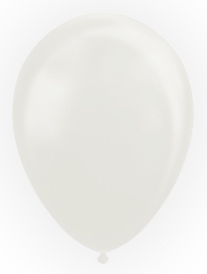 Latex ballonnen parelmoer wit (12"- 31cm) - 25 stuks