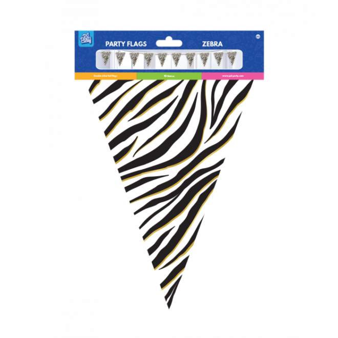 Folie vlaggenlijn (10m) - Zebra