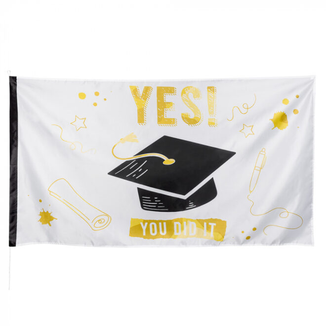 Polyester Vlag - Geslaagd - Yes! You dit it! (90x150cm)