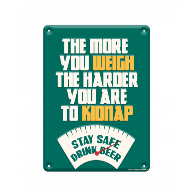 Metal signs - The more you weigh