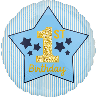 1st Birthday blue star (43cm)