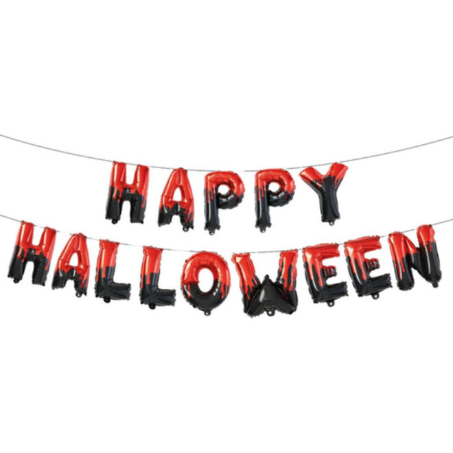 Foliebalonnen tekst: Happy Halloween