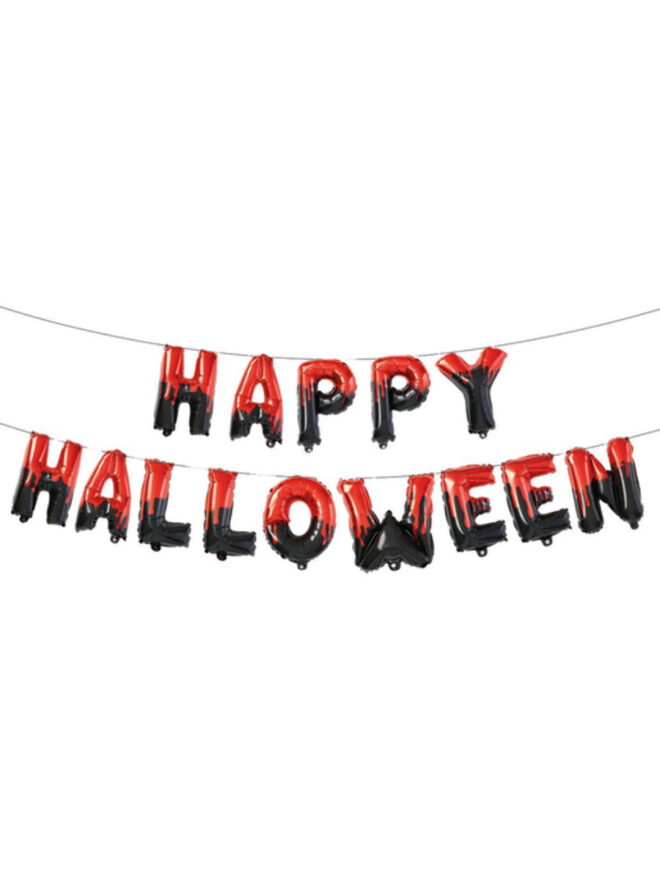Foliebalonnen tekst: Happy Halloween