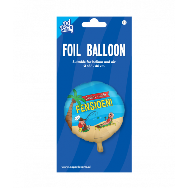 Pensioen Folieballon cartoon