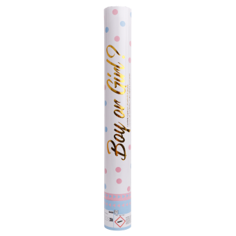 Gender Reveal confetti kanon (40cm) - roze